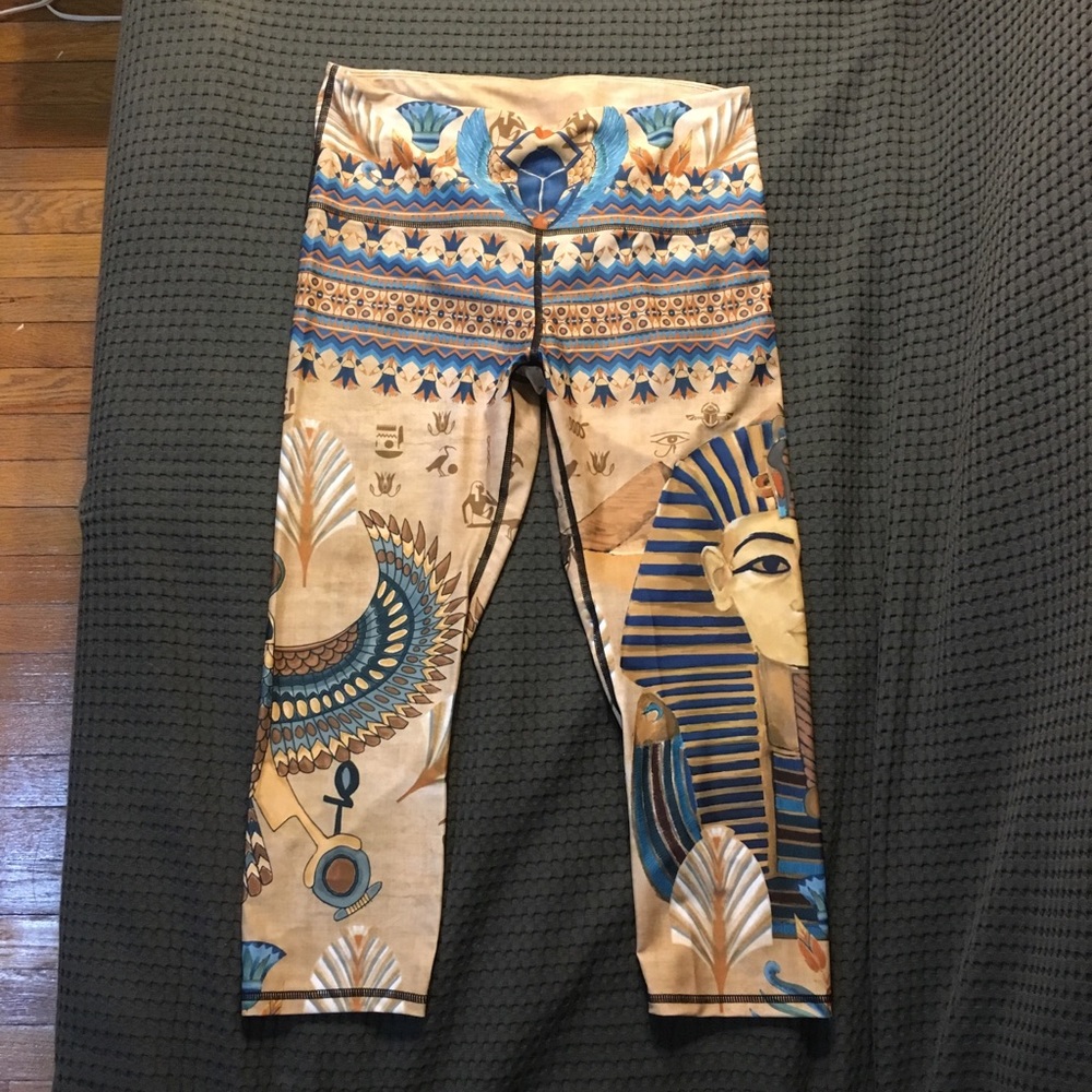 Egyptology yoga crops- Yoga Democracy leggings